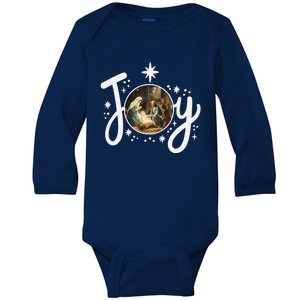 Christian Christmas Joy Jesus Nativity Scene Faith Family Baby Long Sleeve Bodysuit