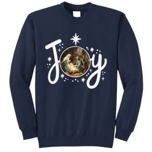 Christian Christmas Joy Jesus Nativity Scene Faith Family Tall Sweatshirt