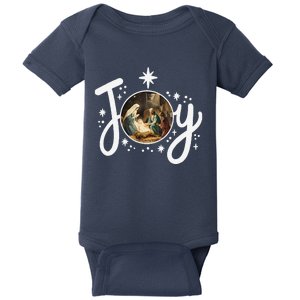 Christian Christmas Joy Jesus Nativity Scene Faith Family Baby Bodysuit