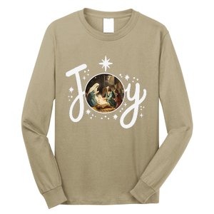 Christian Christmas Joy Jesus Nativity Scene Faith Family Long Sleeve Shirt