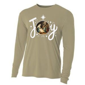 Christian Christmas Joy Jesus Nativity Scene Faith Family Cooling Performance Long Sleeve Crew