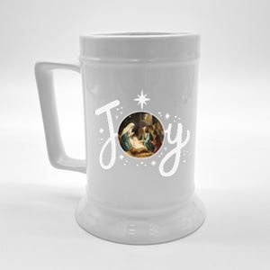 Christian Christmas Joy Jesus Nativity Scene Faith Family Beer Stein