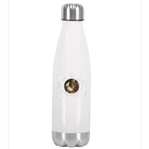 Christian Christmas Joy Jesus Nativity Scene Faith Family Stainless Steel Insulated Water Bottle