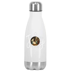 Christian Christmas Joy Jesus Nativity Scene Faith Family Stainless Steel Insulated Water Bottle