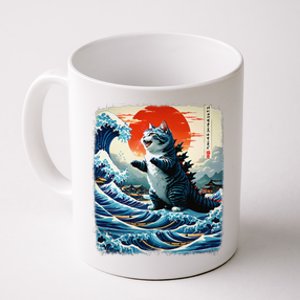 Catzilla Cat Japanese Art Funny Cat Adventure 0hoken Coffee Mug