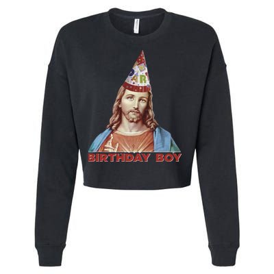 Cool Christmas Jesus Birthday Boy Cropped Pullover Crew