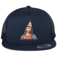 Cool Christmas Jesus Birthday Boy Flat Bill Trucker Hat