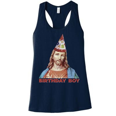 Cool Christmas Jesus Birthday Boy Women's Racerback Tank