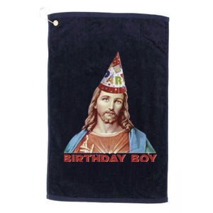 Cool Christmas Jesus Birthday Boy Platinum Collection Golf Towel