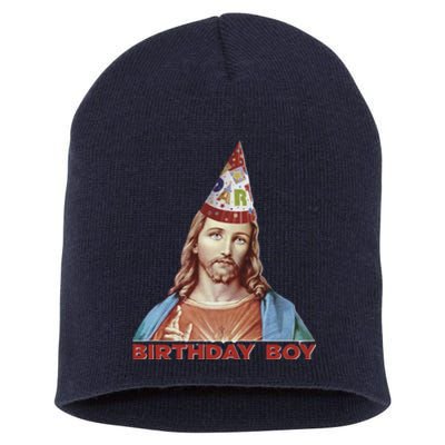 Cool Christmas Jesus Birthday Boy Short Acrylic Beanie