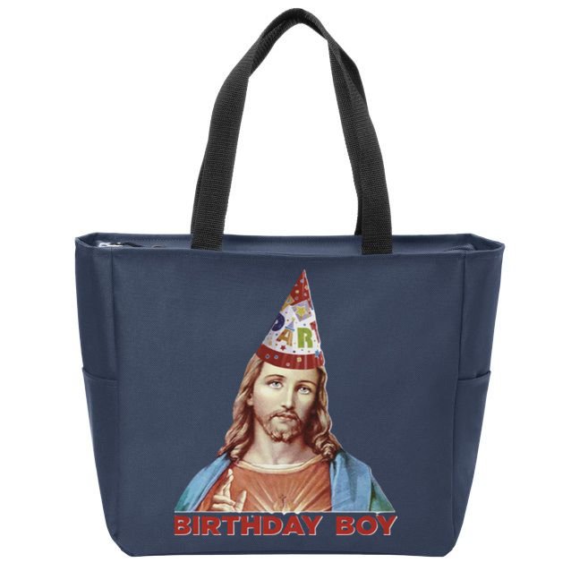 Cool Christmas Jesus Birthday Boy Zip Tote Bag