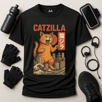 Catzilla Cat Japanese Art Funny Cat Performance Shirt