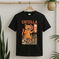 Catzilla Cat Japanese Art Funny Cat T-Shirt