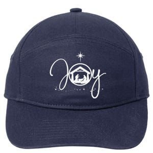 Christian Christmas Joy Jesus Nativity Scene Faith Gift,Short Sleeve 7-Panel Snapback Hat