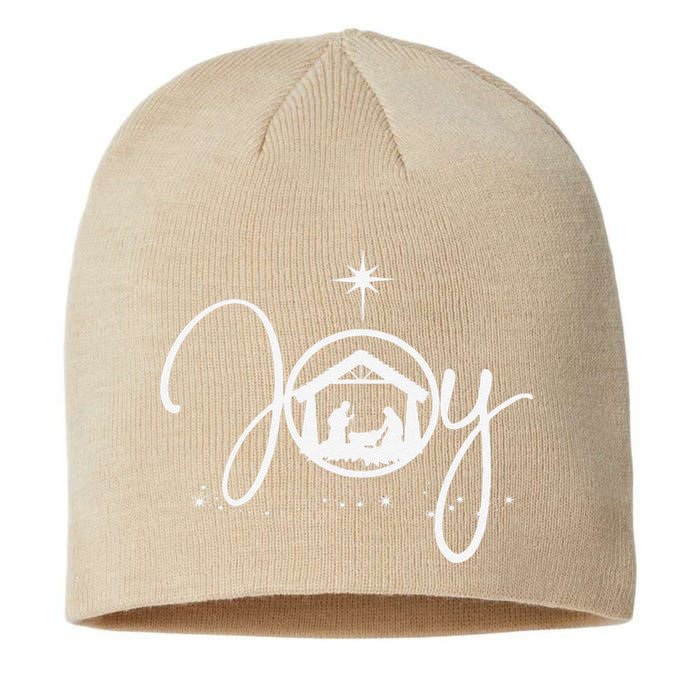 Christian Christmas Joy Jesus Nativity Scene Faith Gift,Short Sleeve Sustainable Beanie