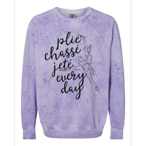 Clie Chasse Jete All Day Gift For Ballet Dancer Teacher Colorblast Crewneck Sweatshirt