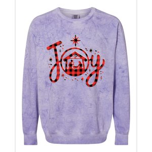 Christian Christmas Joy Jesus Nativity Scene Faith Family Colorblast Crewneck Sweatshirt