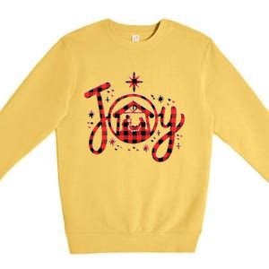 Christian Christmas Joy Jesus Nativity Scene Faith Family Premium Crewneck Sweatshirt