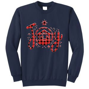 Christian Christmas Joy Jesus Nativity Scene Faith Family Sweatshirt