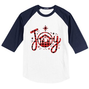 Christian Christmas Joy Jesus Nativity Scene Faith Family Baseball Sleeve Shirt