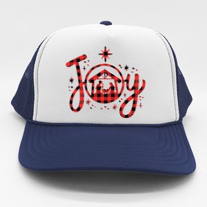 Christian Christmas Joy Jesus Nativity Scene Faith Family Trucker Hat