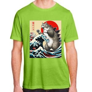 Catzilla Cat Japanese Art Funny Cat Gifts Adult ChromaSoft Performance T-Shirt