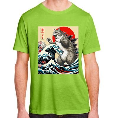 Catzilla Cat Japanese Art Funny Cat Gifts Adult ChromaSoft Performance T-Shirt