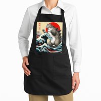 Catzilla Cat Japanese Art Funny Cat Gifts Apron