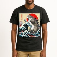 Catzilla Cat Japanese Art Funny Cat Gifts Tall T-Shirt