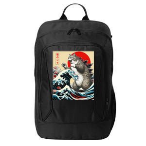 Catzilla Cat Japanese Art Funny Cat Gifts City Backpack