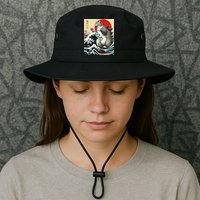 Catzilla Cat Japanese Art Funny Cat Gifts Bucket Hat