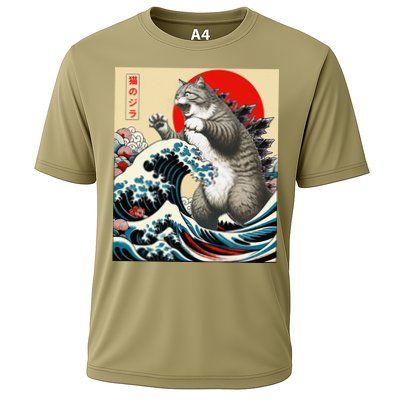 Catzilla Cat Japanese Art Funny Cat Gifts Performance Shirt