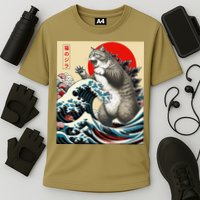 Catzilla Cat Japanese Art Funny Cat Gifts Performance Shirt