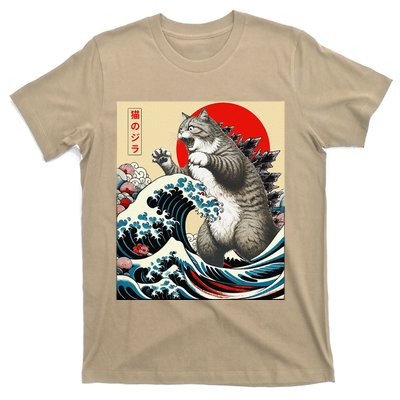 Catzilla Cat Japanese Art Funny Cat Gifts T-Shirt