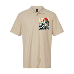 Catzilla Cat Japanese Art Funny Cat Gifts Softstyle Adult Sport Polo