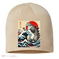 Catzilla Cat Japanese Art Funny Cat Gifts Sustainable Beanie