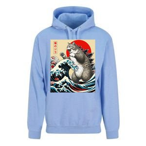 Catzilla Cat Japanese Art Funny Cat Gifts Unisex Surf Hoodie