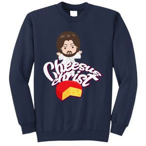 Cheesus Christ Jesus God Church Funny Pope Meme Sweatshirt