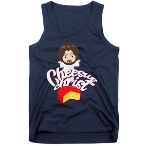 Cheesus Christ Jesus God Church Funny Pope Meme Tank Top