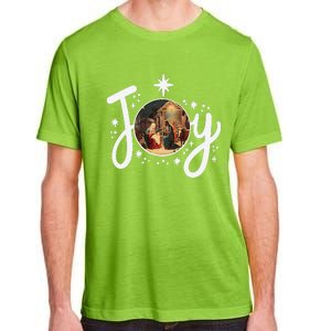 Christian Christmas Joy Jesus Nativity Scene Faith Family Adult ChromaSoft Performance T-Shirt