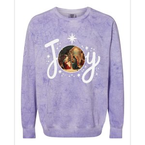 Christian Christmas Joy Jesus Nativity Scene Faith Family Colorblast Crewneck Sweatshirt