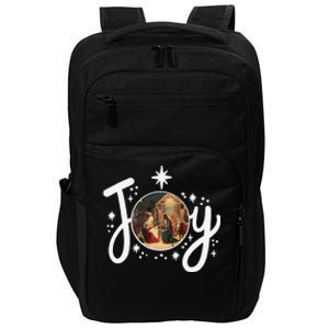 Christian Christmas Joy Jesus Nativity Scene Faith Family Impact Tech Backpack