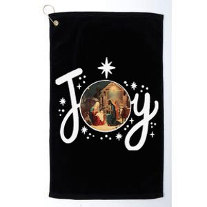 Christian Christmas Joy Jesus Nativity Scene Faith Family Platinum Collection Golf Towel