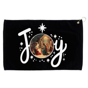 Christian Christmas Joy Jesus Nativity Scene Faith Family Grommeted Golf Towel