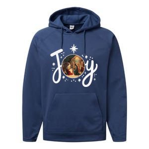 Christian Christmas Joy Jesus Nativity Scene Faith Family Performance Fleece Hoodie