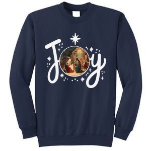 Christian Christmas Joy Jesus Nativity Scene Faith Family Sweatshirt