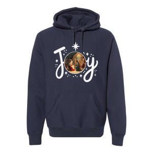 Christian Christmas Joy Jesus Nativity Scene Faith Family Premium Hoodie