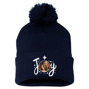 Christian Christmas Joy Jesus Nativity Scene Faith Family Pom Pom 12in Knit Beanie