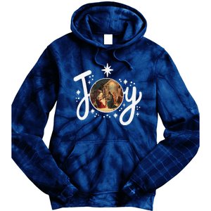 Christian Christmas Joy Jesus Nativity Scene Faith Family Tie Dye Hoodie