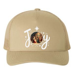 Christian Christmas Joy Jesus Nativity Scene Faith Family Yupoong Adult 5-Panel Trucker Hat